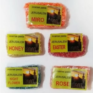 Set rökelsepasta | rökelseharts | Jerusalemrökelse | rökelsekar | pasta doftande rökelse | doftande hartsrökelse | Aroma Jerusalem