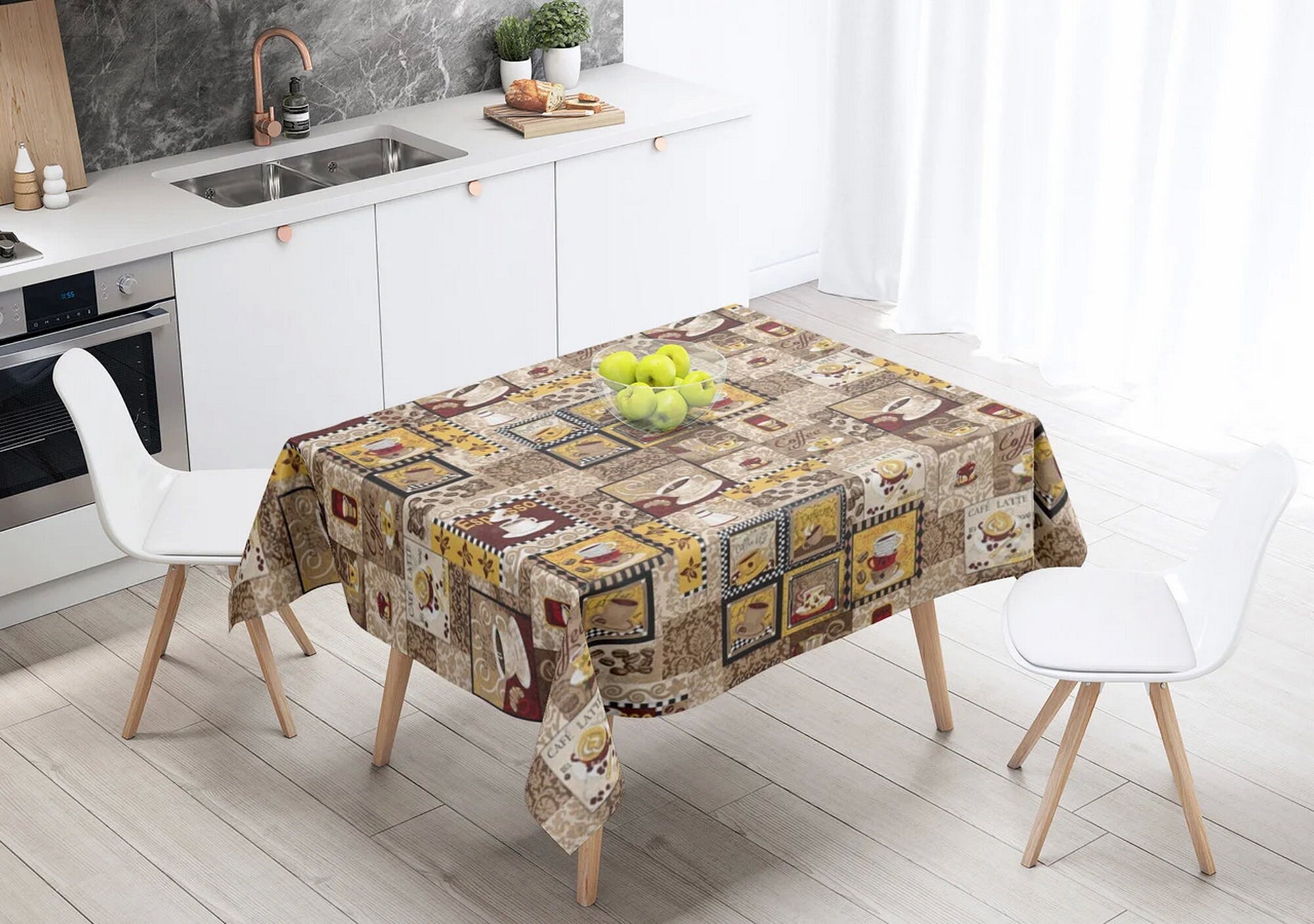 Tablecloth Coffee dark 1.5м х 1.1м Etsy