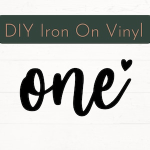 Pronto para pressionar um decalque de ferro, decalque de ferro de primeiro aniversário, decalque de vinil DIY de aniversário, decalque de ferro de vestuário, ferro DIY