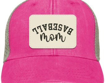Baseball Mom Hat – Upside Down Baseball Style, Cute Sports Mom Cap, Adjustable Baseball Hat in Multiple Colors, Sports Mom Gift