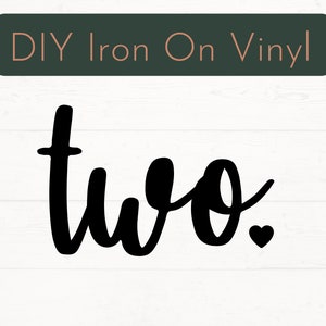 Bereit, zwei Jahre alte Eisen auf Aufkleber, Drehen 2 Eisen auf Aufkleber, 2. Geburtstag DIY Vinyl Aufkleber, zwei Bekleidung Eisen auf Aufkleber zu machen