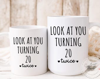 40th Birthday Mug - Personalized Coffee Cup or Coaster, Funny Turning 40 Mug Gift