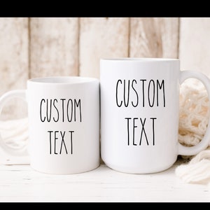 Custom Mug, Personalized Mug, Mug Printed with your customized Rae Dunn Inspired Font