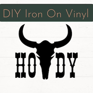 Howdy ferro em decalque, camisa country ferro em decalque, camisa ocidental decalque de vinil DIY, música country vestuário ferro em decalque, ferro DIY em