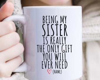 Custom Sister Mug Gift, Personalized Sister Gift, Gift from sister, Gift from brother, Personalized Coffee Mug, Funny Sister Mug