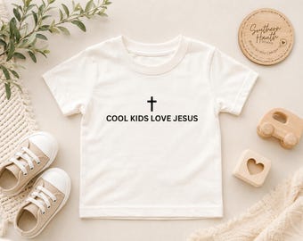 Ready to Press Cool Kids Love Jesus HTV Decal, Iron‑On Vinyl Transfer for Shirt, Christian Kids Design, Ready to press