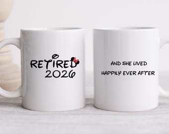 Retirement Mug, Disney Retirement Gifts for Women, Custom Retirement Mug