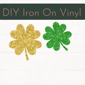 Kleeblatt zum Aufbügeln, vierblättriges Kleeblatt, St. Patty Shirt DIY Vinyl, Bekleidungs-Aufkleber, Kleeblatt-Aufkleber
