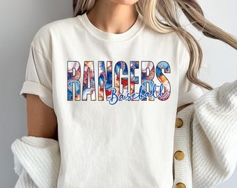 Rangers Comfort Colors Shirt, Vintage Chicago Baseball Tee, Rangers Fan Shirt, Trendy Rangers Tee
