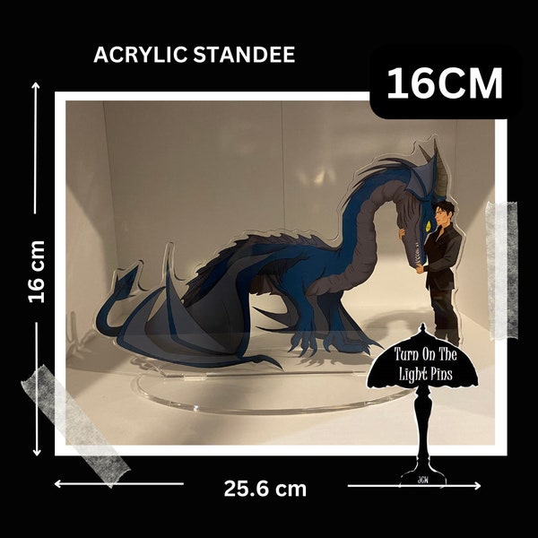 Fourth Wing - Xaden and Sgaeyl 'Lives Entwined' Acrylic Standee - Rebecca Yarros