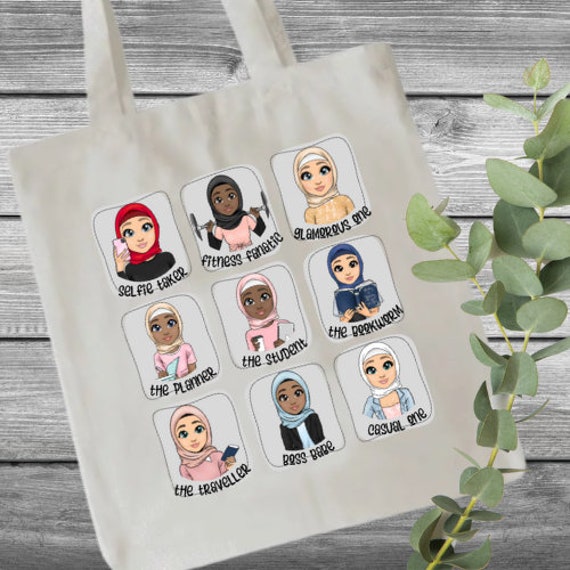 Muslim Hijabi Tote Bag Islamic Gift Muslim Woman Gift Etsy