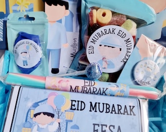Children's Islamic Eid Gift Personalised Sweet Treat Bag including Personalised Chocolate