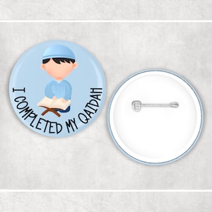 Children's Islamic I Completed My Qaidah Badge Muslim Gifts - Muslim Pin Badges - Eid Gifts - Islamic Gifts