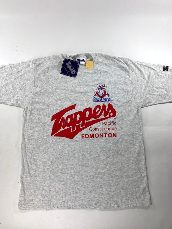 Vintage Edmonton Trappers Shirt NOS Baseball 1980s 19… Gem