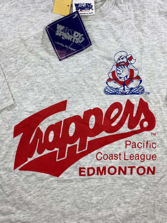 Vintage Edmonton Trappers Shirt NOS Baseball 1980s 19… Gem