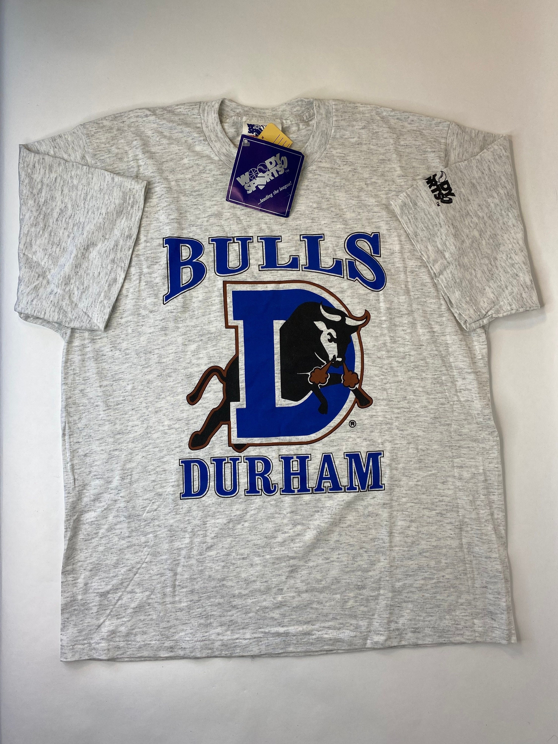 Durham Bulls Shirt Vintage 90s MILB Baseball NC Mens Large Gray Single Stitch NOS New Old Stock Deadstock With Tags Etsy