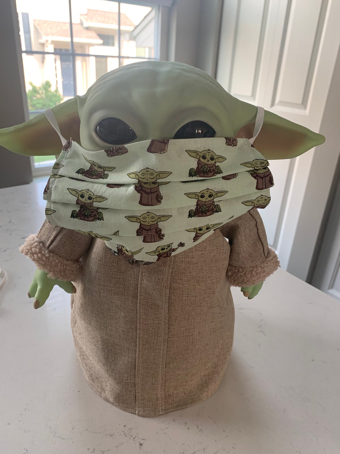 2 Pack Adult Star Wars Baby Yoda Grogu Face Mask Etsy