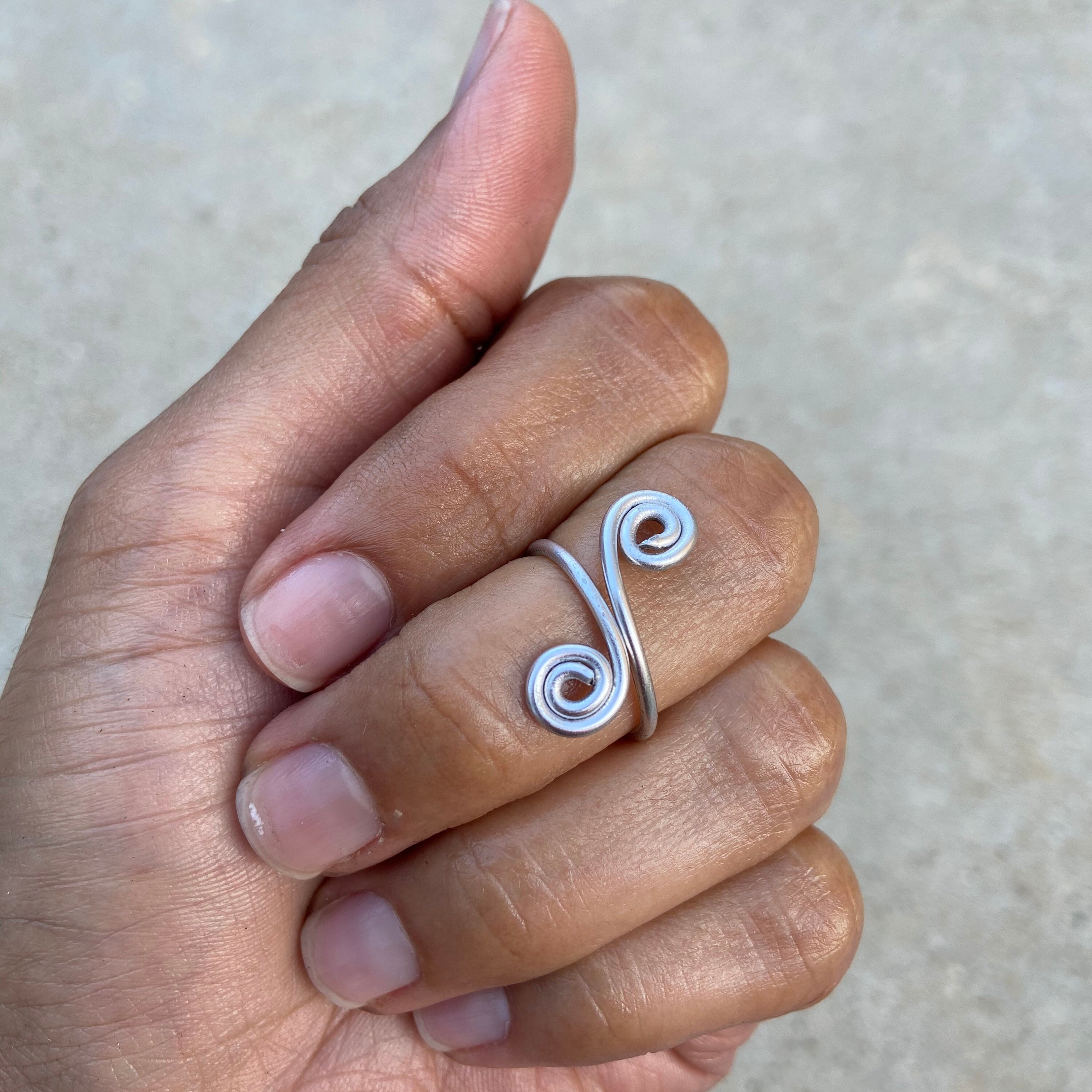 Silver Spiral Ring Coil Ring Adjustable | Etsy