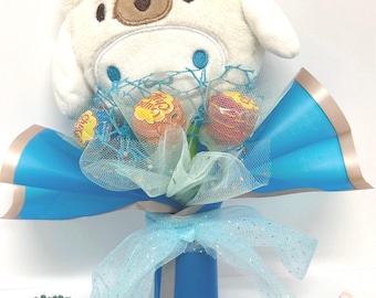Ramo de flores de piruleta de caramelo, Día de San Valentín, Cumpleaños, Quinceañera, dulces 16, pronta recuperación, presentación de baile, aniversario