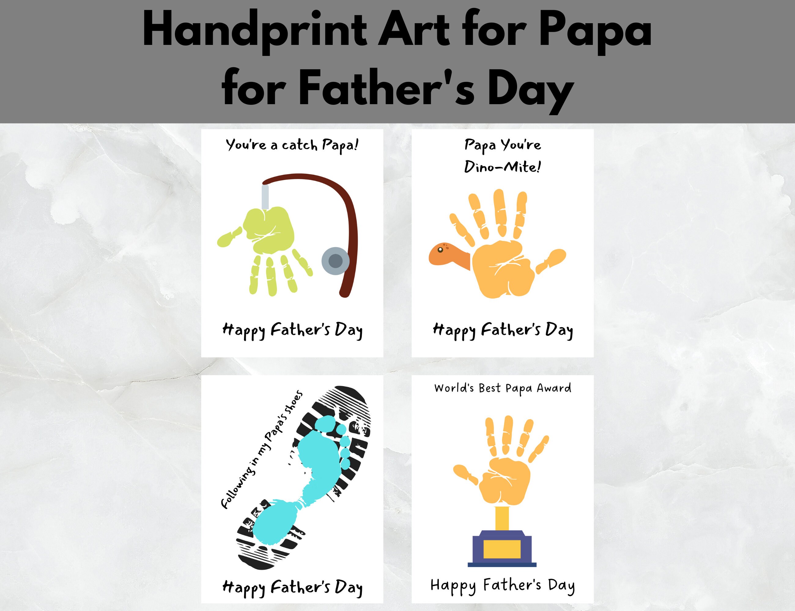 Papa Day Granddad Handprint Art Kids Handprint Fathers Day Printable Papa Youre Dino-mite ...