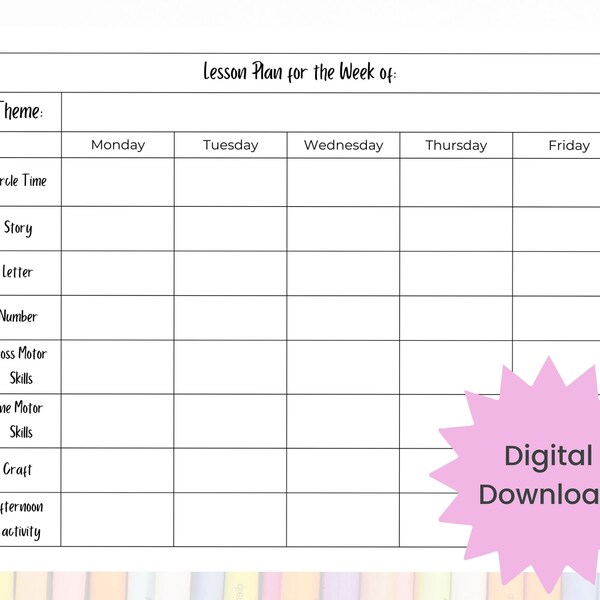 Lesson Plan Etsy Lesson Plan Etsy