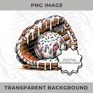 Baseball Ice Cream Drip Black Orange Gray PNG Baseball Youth Sport Team Digital File Baseball Mom Ice Cream Sprinkle Sublimation Download