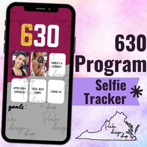 Rastreador de entrenamiento 630 Sweaty Selfie • BODi, Beachbody, Fitness, Bienestar, Redes sociales, Plantilla de historias de Instagram, Calendario mensual