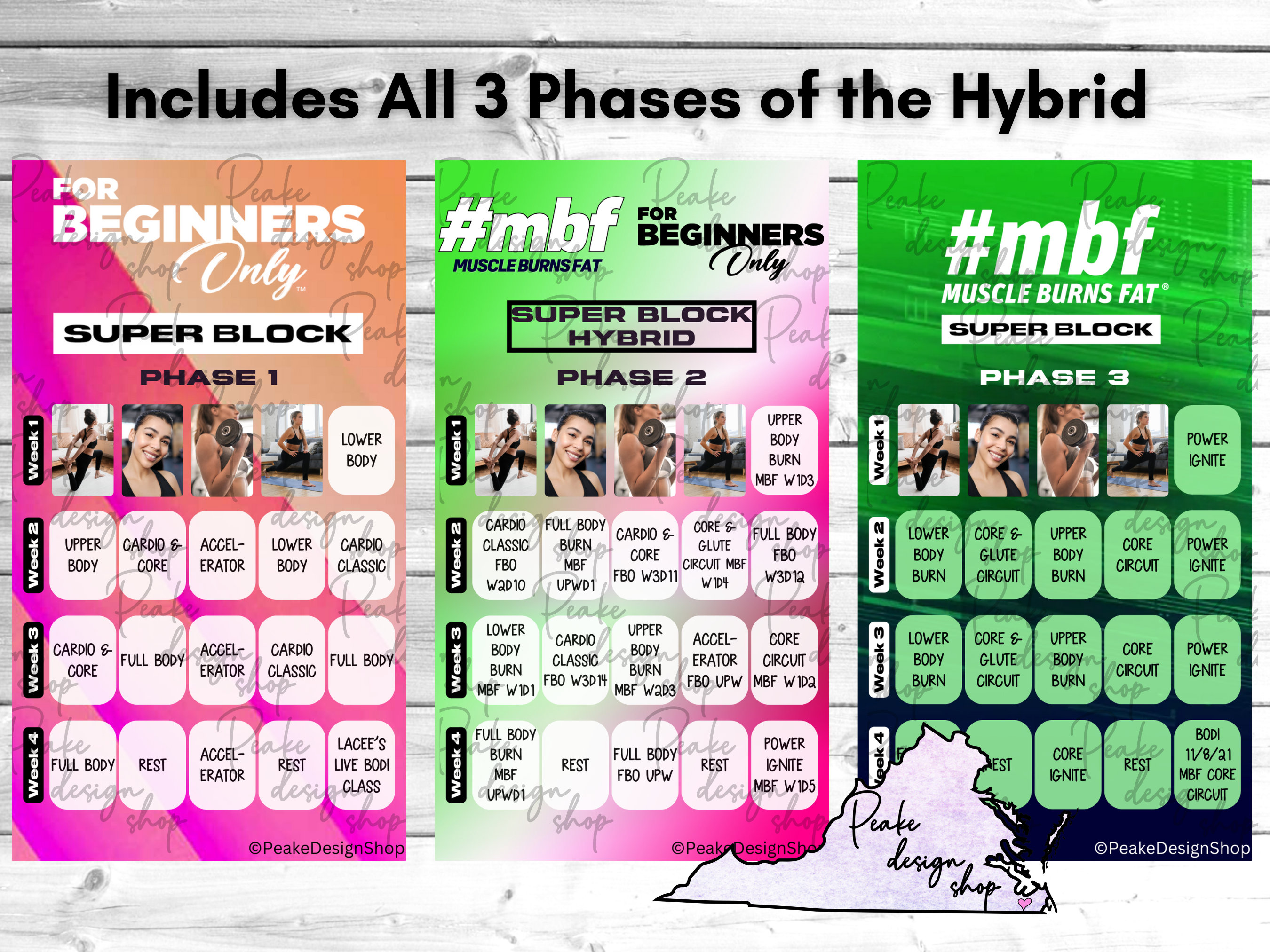 For Beginners Only and Muscle Burns Fat mbf Super Block Hybrid Workout  Tracker • BODi, Beachbody, Fitness, Social Media, Monthly Calendar