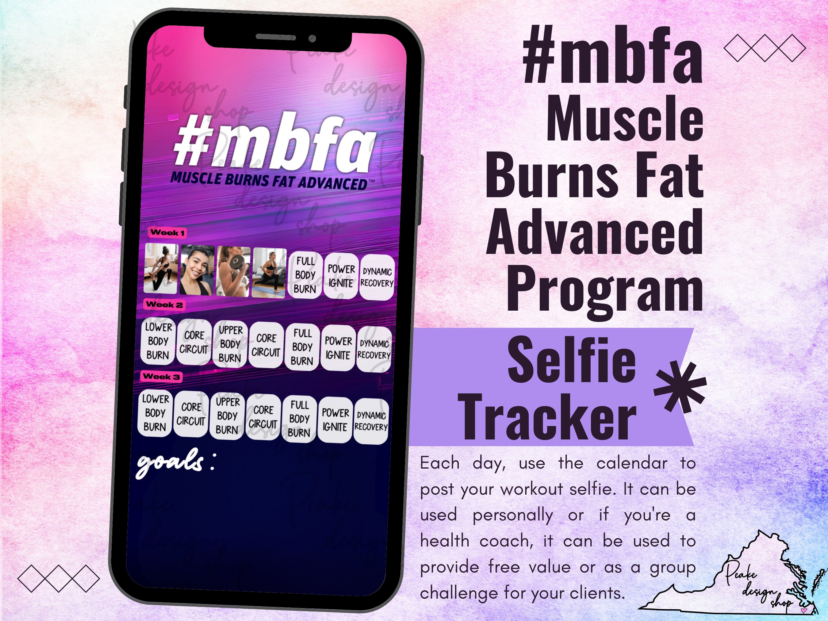 Muscle Burns Fat Advanced #mbfa Sweaty Selfie Workout Tracker