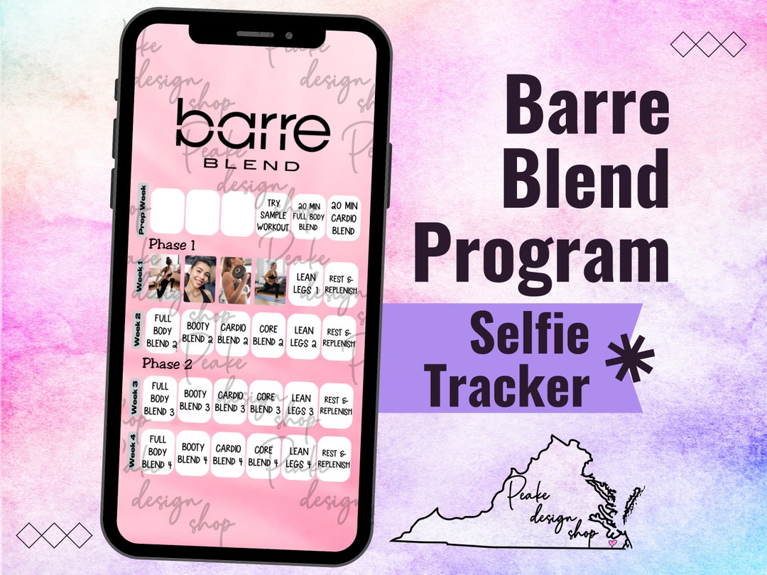 Barre Blend Sweaty Selfie Workout Tracker • Bodi, Beachbody, Fitness,  Wellness, Social Media, IG Stories Template, Month Calendar