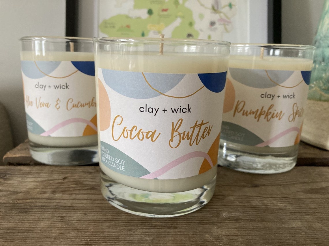 Cocoa Butter scented soy candle spring calm coconut Etsy
