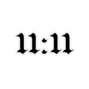 Make a Wish Sticker | 11:11 | Angel Number | Spiritual Gift | Numerology | Yoga Lover | Law of Attraction Die-Cut Stickers