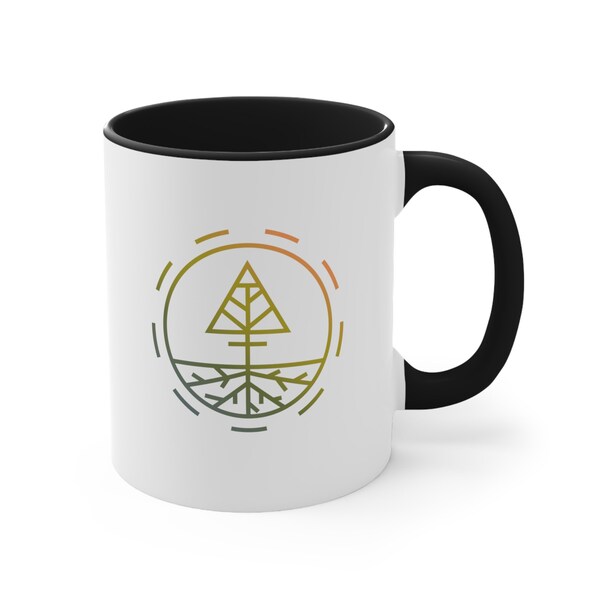 Chakra Alignment Mug | Elemental Spirits Design | Earthly Harmony Coffee Cup, 11oz