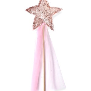 Star fairy wand, sequin wand, fairy costume accessory, princess party wands, themed party wands, magic wands, children magic wand image 3