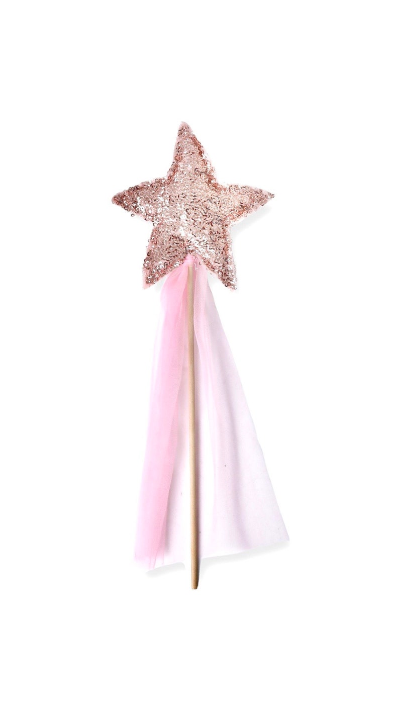 Star fairy wand, sequin wand, fairy costume accessory, princess party wands, themed party wands, magic wands, children magic wand image 3