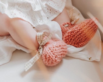 The Classic Blush Stay-On Bootie: Lovingly Hand Knitted Baby Booty