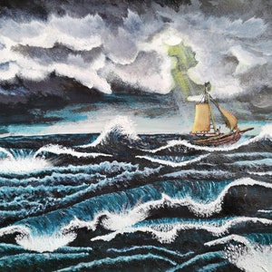 Żaglowiec - wydruk artystyczny