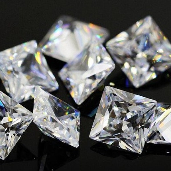 D-F / VS Princess diamonds from 1.5 mm (0.02 carat) to 2.90 mm (0.14 carat) - Beautiful quality