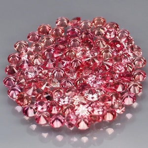 Lot von 45 Padparadscha-Saphiren 1,80 mm 1,55 Karat
