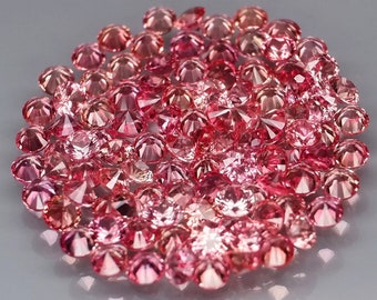 Lot of 10 Padparadscha Sapphires 1.8 mm 0.34 carat