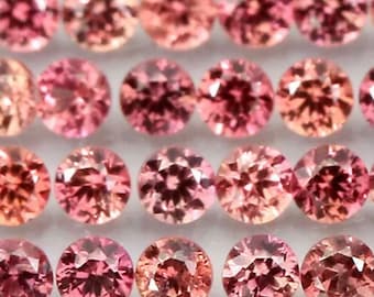 Lot of 10 Padparadscha Sapphires 1.50 mm 0.16 carat