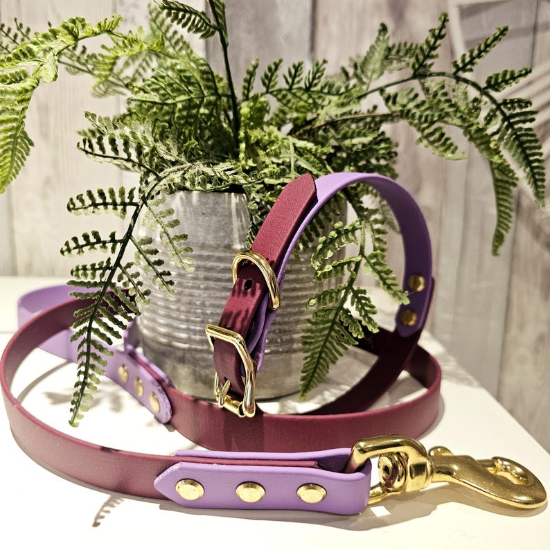 Two Tone Genuine BioThane Dog Lead. Handmade in Yorkshire. Waterproof, Durable, Stink-proof, Wipe Clean. image 7