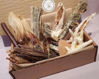 100% Natural Dog Treat Box, hamper "Surf 'n' Turf,