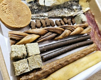 Natural Dog Treat Box: Surf 'n' Turf, Grain & Chicken Free. Fits through Letterbox