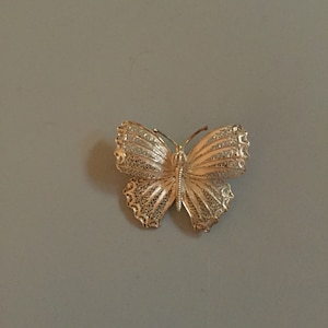 Vintage Sterling Silver Butterfly Brooch/Pin. Has A Beautiful Filigree Style. A Nice Gift to Someone Special.