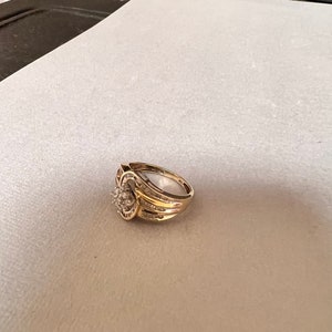 Vintage 10K Solid Gold Ring with Diamonds. Size 7. Favorite item receive 20%off. Enter code HAVEFUN. image 8