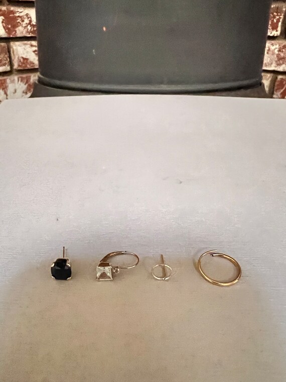 10K Solid Gold Single Earrings. Sold Separately. … - image 2