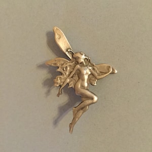 Vintage Sterling Silver(925) Fairy Brooch. Has Beautiful Detail and Great Workmanship.
