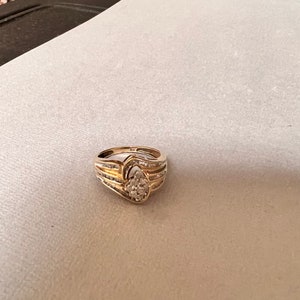 Vintage 10K Solid Gold Ring with Diamonds. Size 7. Favorite item receive 20%off. Enter code HAVEFUN. image 7