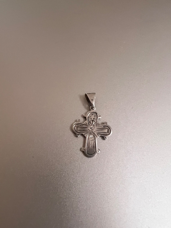 Vintage Silver (830) Cross. Very Nice with Unique… - image 2